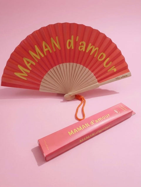 Éventail Corail "Maman d'Amour"