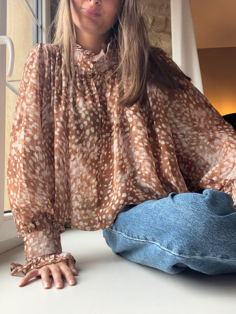 Blouse Zoé Marron