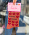 Chaussettes Paillettes "Bisous Bisous" Terracotta