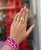 Bague Ovale Dorée Filigranée
