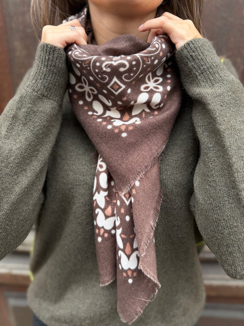Foulard Bandana Chocolat