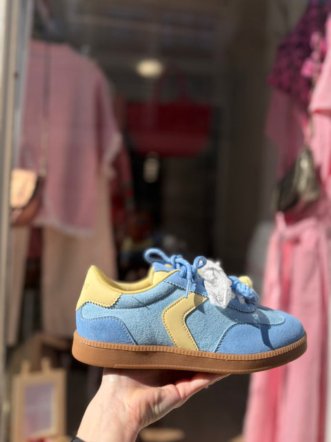 Baskets Leila Suède Bleu & Jaune