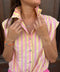 Chemise Rayée Lucia Rose et Jaune