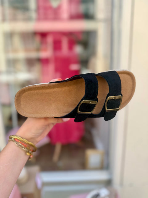Sandales Garance Daim Noires