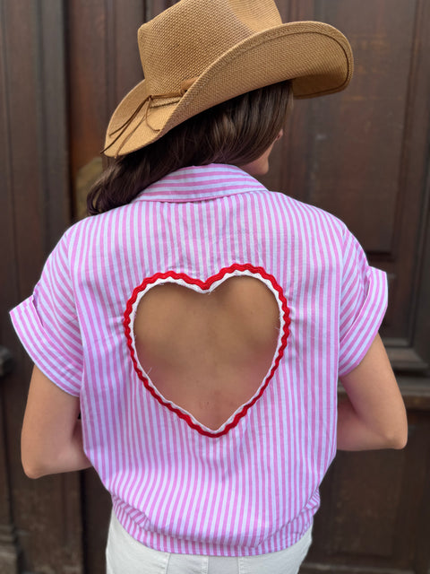 Chemise Lova Rayée Rose