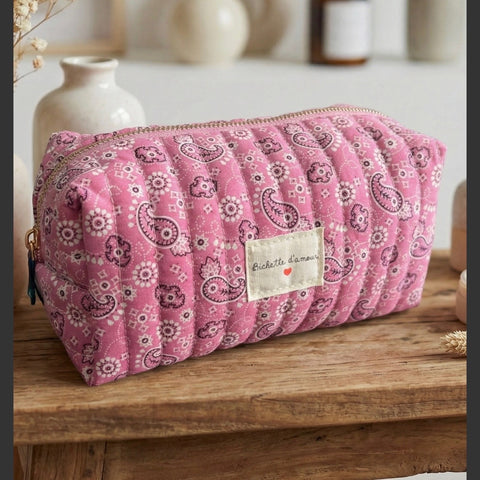 Trousse "Bichette d'amour" Rose