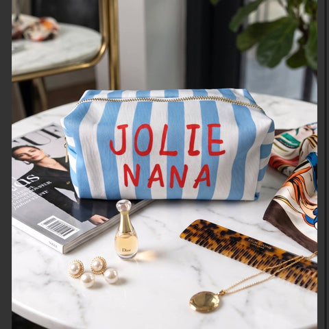 Trousse "Jolie Nana" Bleu & Blanc