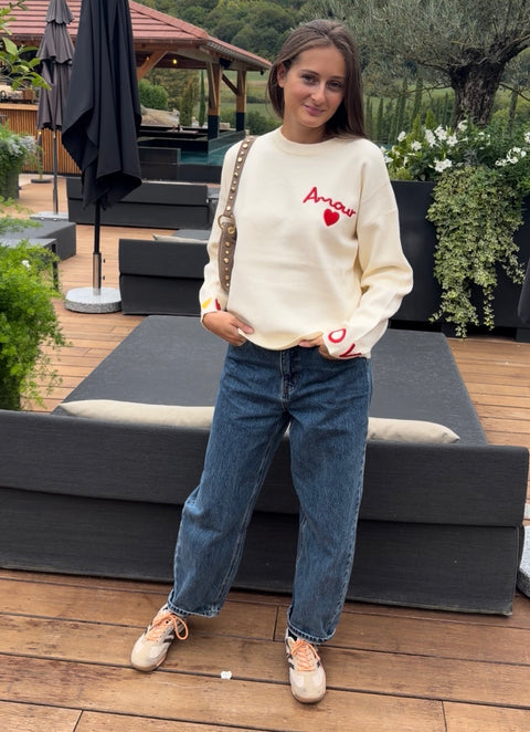 Pull Amour Écru
