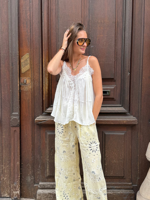 Pantalon Bandana Lina Jaune