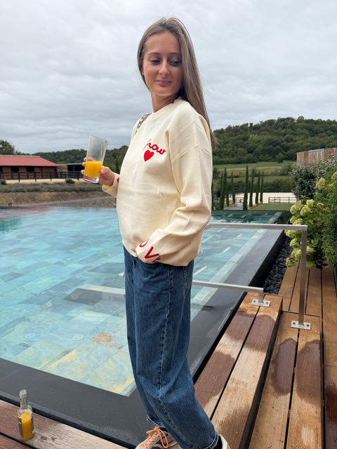 Pull Amour Écru