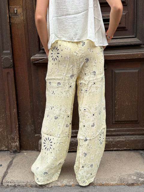 Pantalon Bandana Lina Jaune