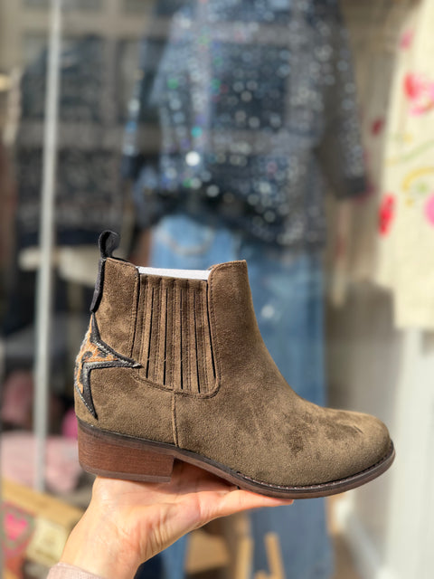 Bottines Chelsea Kaki