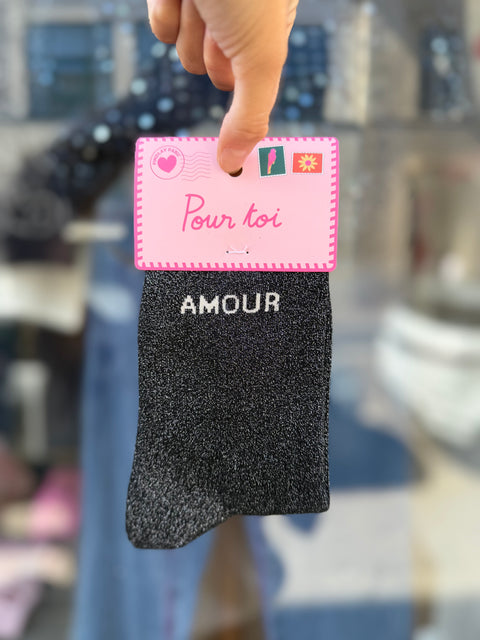 Chaussettes Paillettes "Amour"