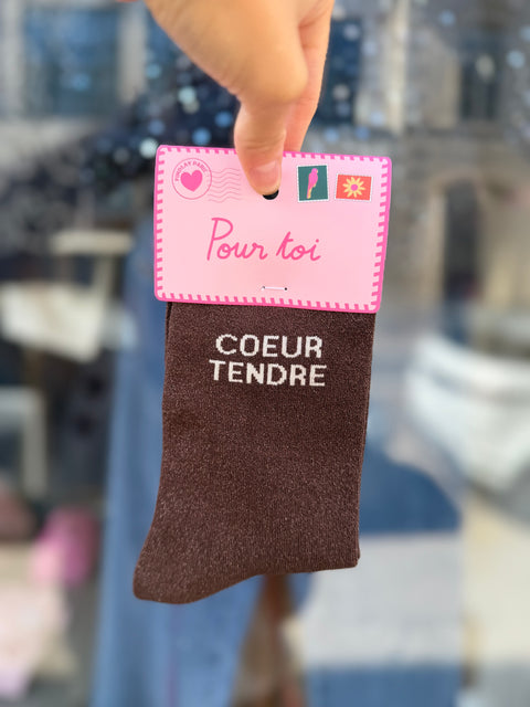 Chaussettes Paillettes "Coeur Tendre"