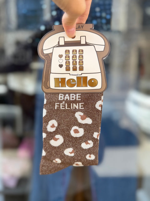 Chaussettes Paillettes "Babe Féline"