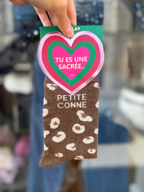 Chaussettes Paillettes "Petite Conne"