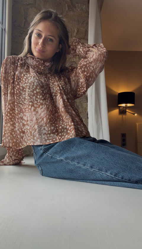 Blouse Zoé Marron