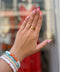 Bague Anneau Doré Ciselé – Cœur Strass