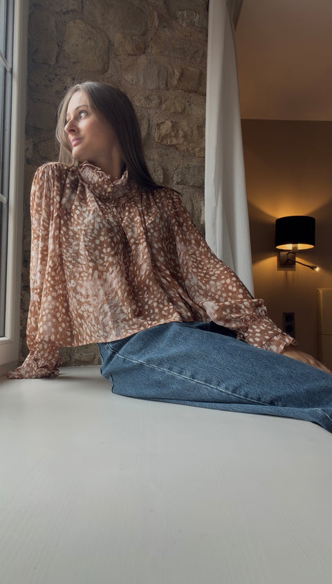 Blouse Zoé Marron