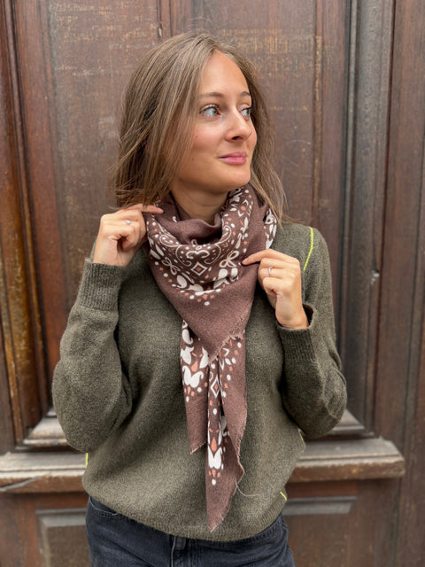 Foulard Bandana Chocolat