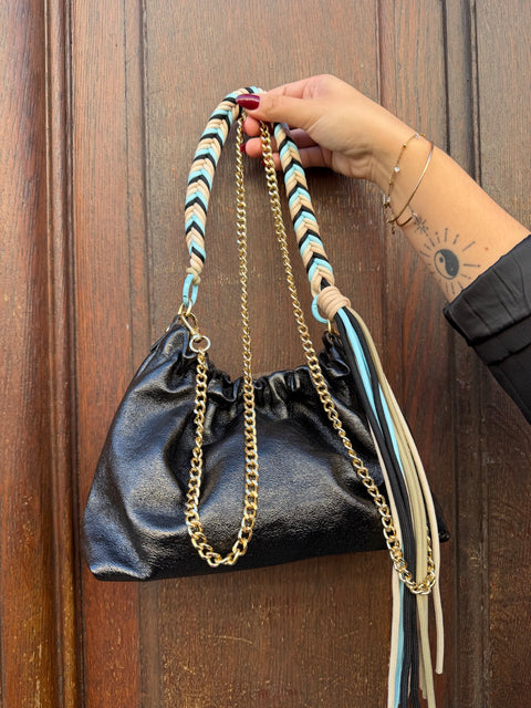 Sac Louise Noir Brillant