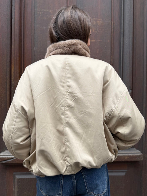 Bombers Roméo Réversible Beige