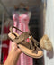Sandales Pauline Entre Doigts Suède Kaki Franges & Perles