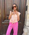 Pantalon Fluide Rose - Gaze de coton