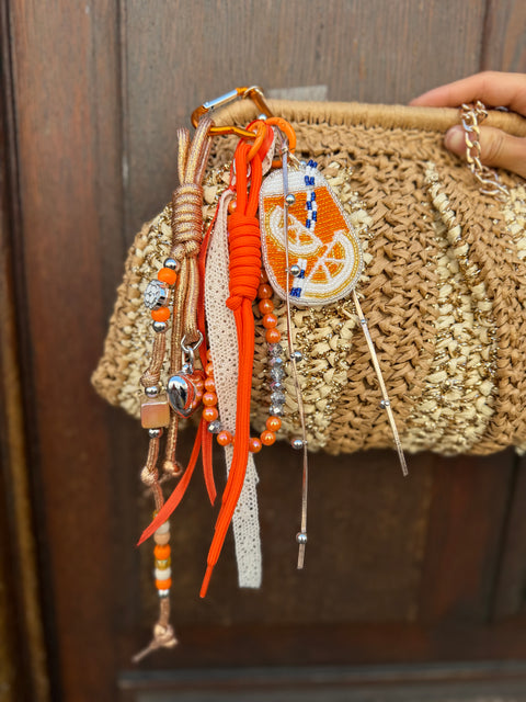 Bijoux de Sac Agrumes Brodé
