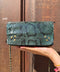 Sac Bobi Cuir Effet Python Vert & Noir