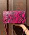Sac Bobi Cuir Effet Python Fuchsia & Noir