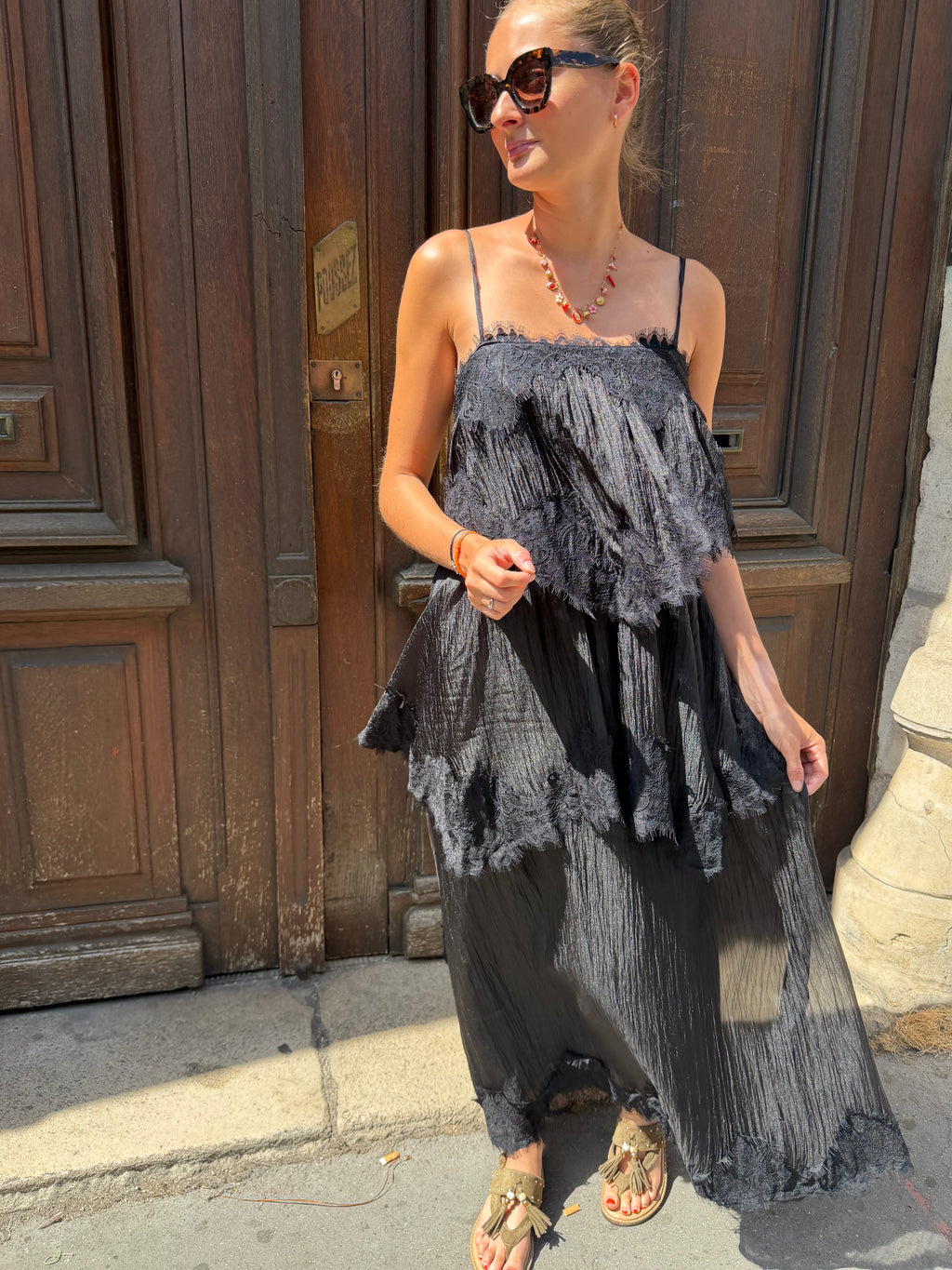 Robe Longue Maya Noire
