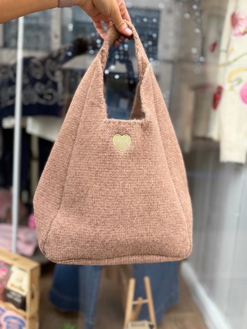 Nina Braided Gold Straw Pouch Bag
