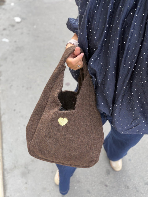 Nina Braided Gold Straw Pouch Bag