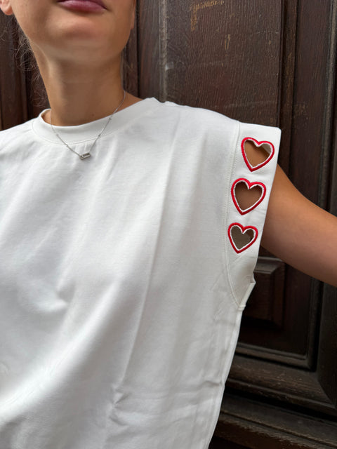 Top Coeur Léana Blanc